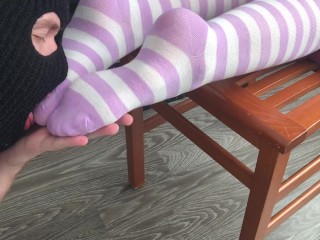 teen knee socks worship & humilation smell and sniff girl socks