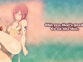 JOI Game - Fairy Tail Erza is ready to take a bath with you