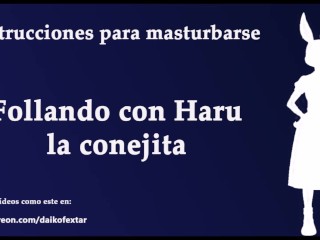 JOI hentai con Haru de Beastars. Con voz española. Furry.